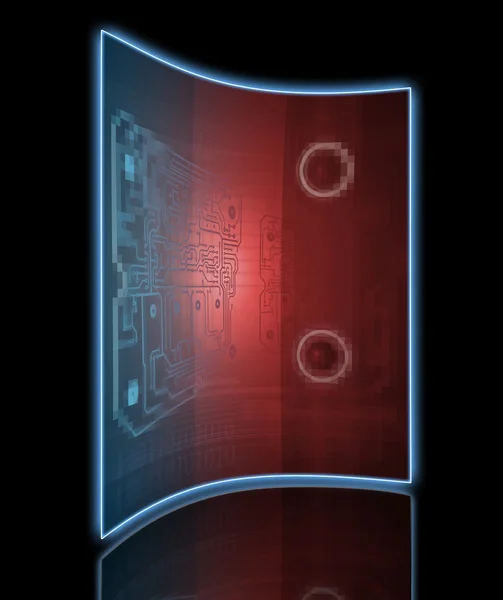 技术背景的蓝色端红 — 图库照片