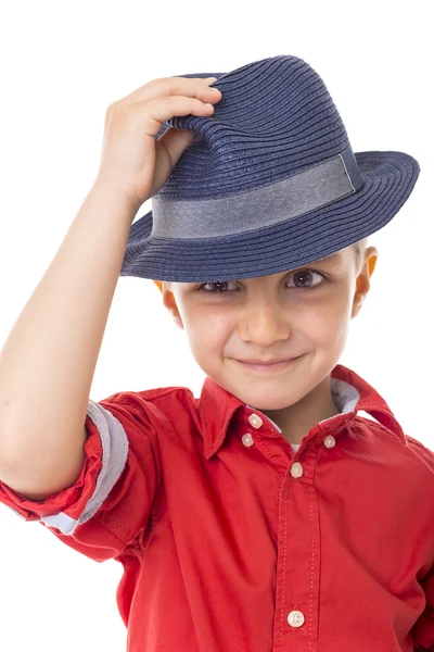 Primer Plano Niño Moda Sobre Fondo Blanco —  Fotos de Stock