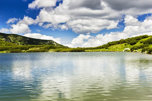 Beautiful summer landscape with Calcescu lake — Stock Photo, Image