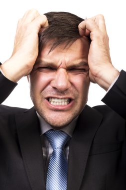 kızgın bir işadamı portresi portre 