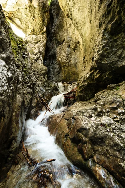 Flusso di acqua dolce che scorre giù — Foto Stock