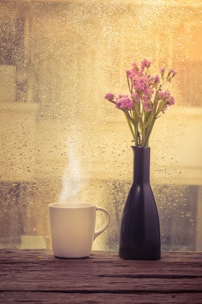 Steaming coffee cup — Stock Photo, Image