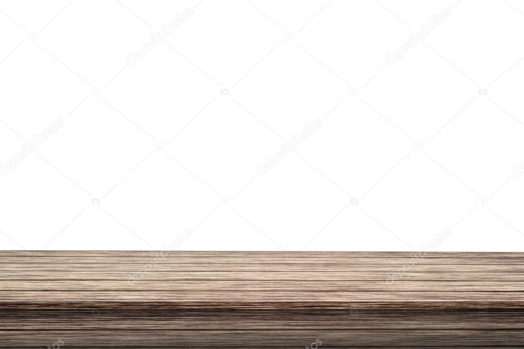 Wood table isolated
