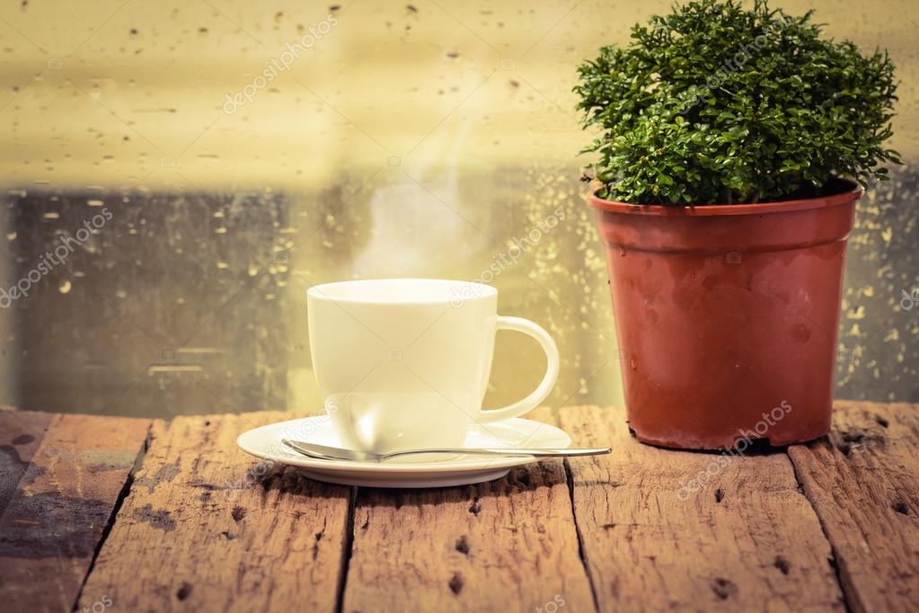 Coffee Cup On A Rainy Day Windowcoffee Time Stock Photo By C Bgphoto