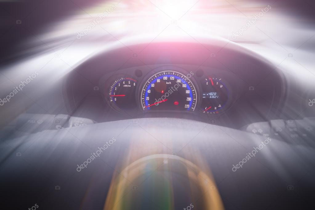 Motion speedometer of a car