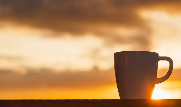 Cup Coffee Sunshine Morning — Stock Photo, Image