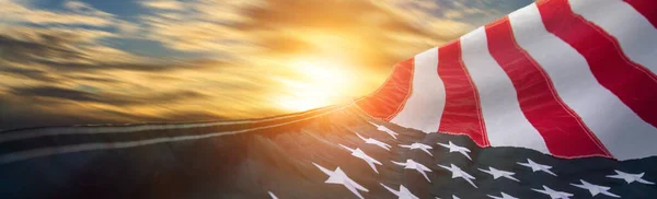 American Flag Usa Memorial Day Veteran Day Labor Day 4Th — Stock Photo, Image