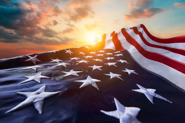 American Flag Usa Memorial Day Veteran Day Labor Day 4Th — Stock Photo, Image