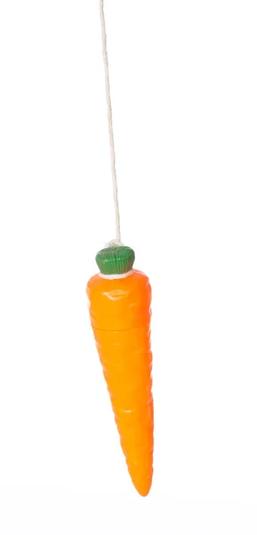 Carrot dangling on a string — Stock Photo, Image