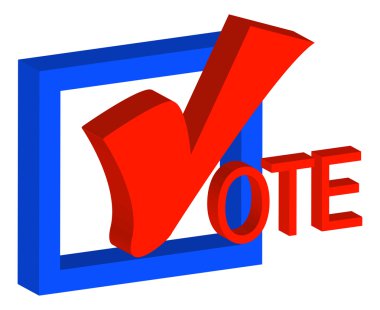 Check mark indicating to vote clipart