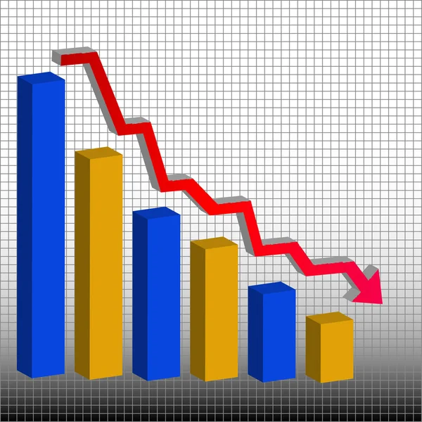 Colored bar graph — Stock Vector