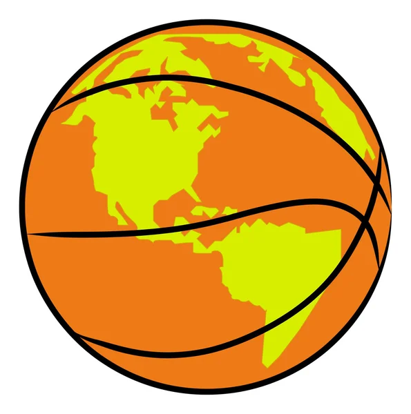 Orange basketball — Stock Vector