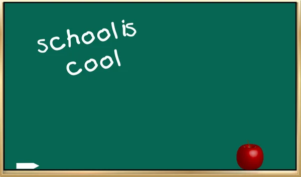 Chalk board with school is cool — Stock Vector