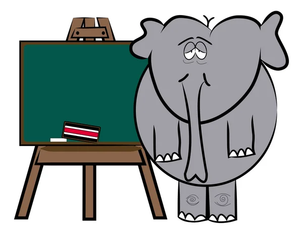 Professeur d'éléphant drainé — Image vectorielle