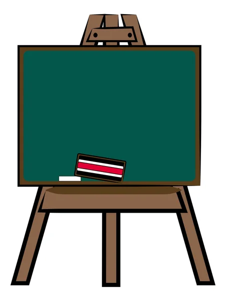 Chalkboard on wooden easel — Stock Vector