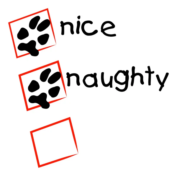 Nice and naughty sign — Stock Vector