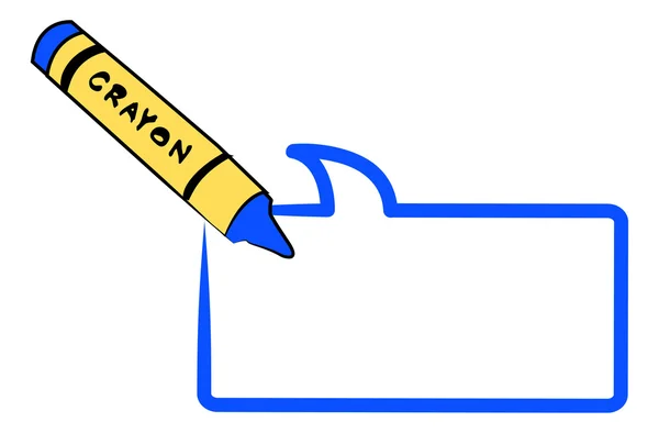 Crayon coloration parole bulle — Image vectorielle