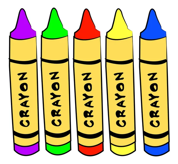 Crayons isolated — Stock Vector