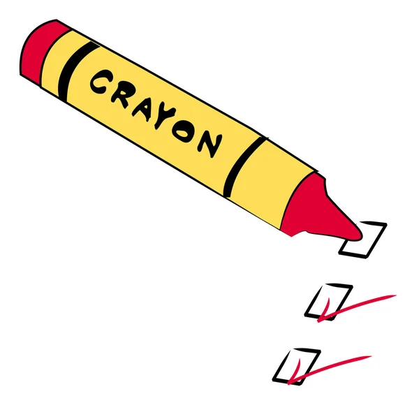Red crayon — Stock Vector