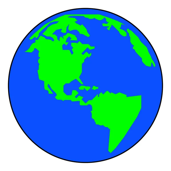Blue and green globe — Stock Vector