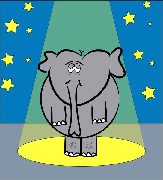 Moe olifant — Stockvector