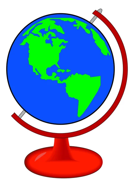 Globe vert et bleu — Image vectorielle