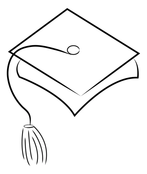 Graduation hat or cap — Stock Vector