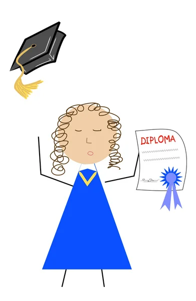 Heureux diplômé — Image vectorielle