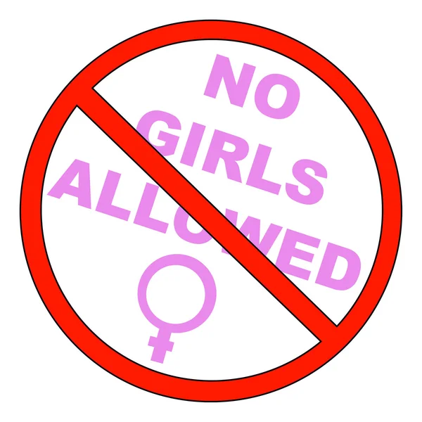 No girls allowed sign — Stock Vector