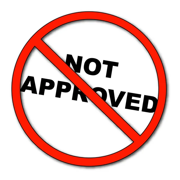 Not approved symbol — Stock Vector