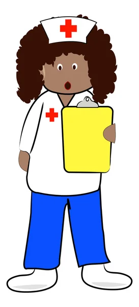 Nurse with clipboard — Stock Vector