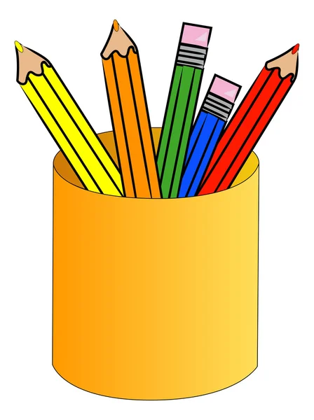 Colored pencil crayons — Stock Vector