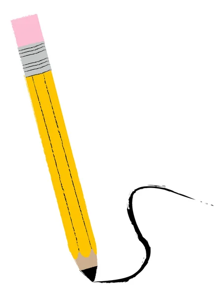 Ilustración de pluma amarilla — Vector de stock
