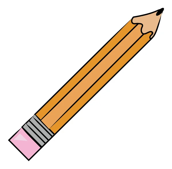 Illustration av gul penna — Stock vektor