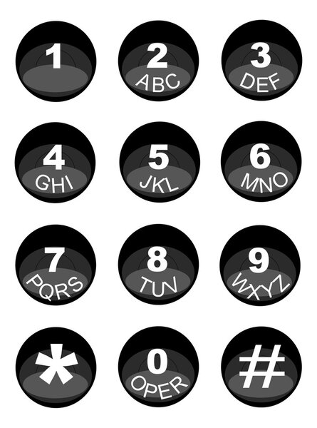 Phone number buttons