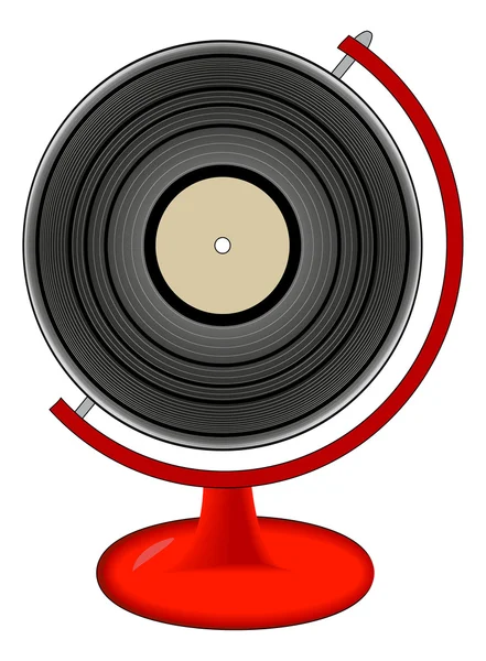 Record ou lp sur le stand globe — Image vectorielle