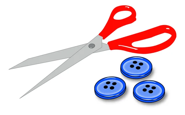 Illustration of scissors — Stock Vector