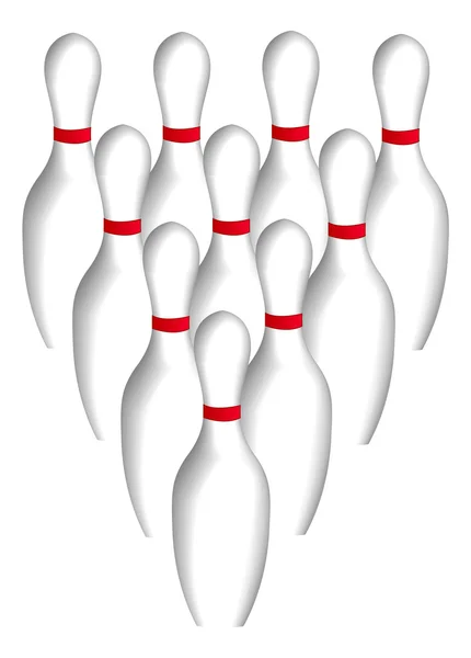 Bowling pins — Stock Vector