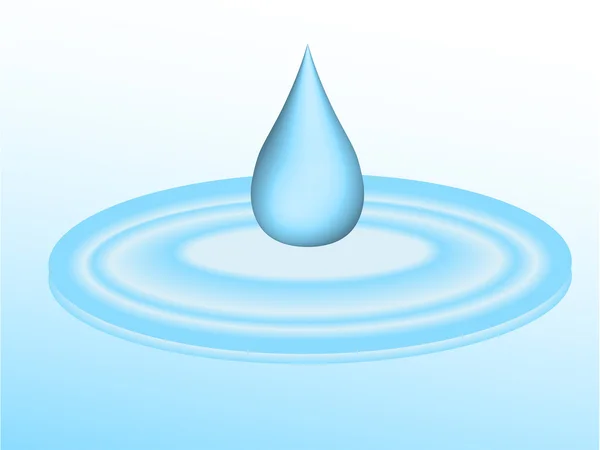 3d gotita de agua — Vector de stock