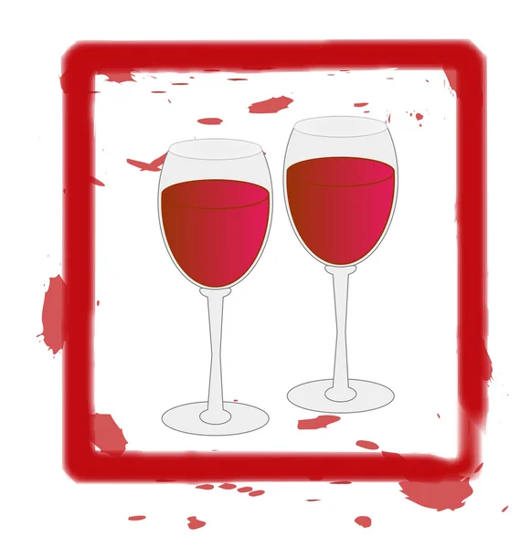 Copas de vino — Vector de stock