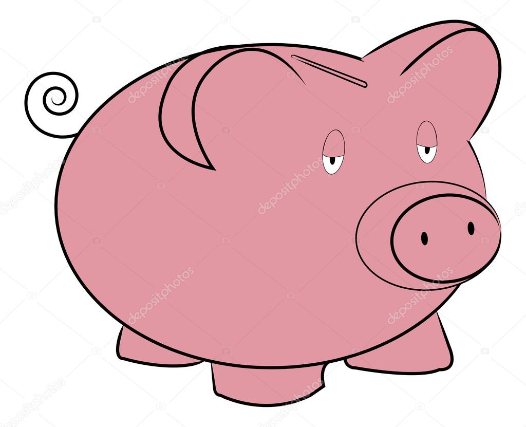 Pink piggy bank