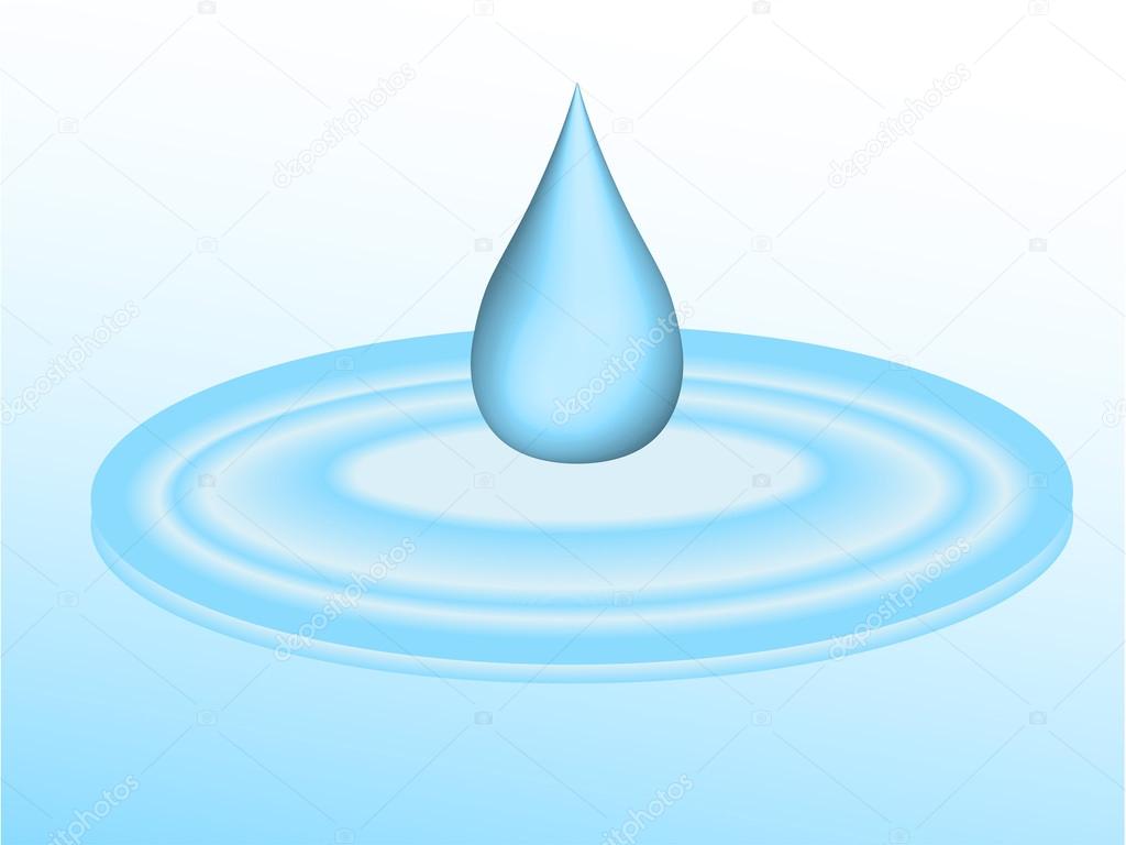 3d droplet of water