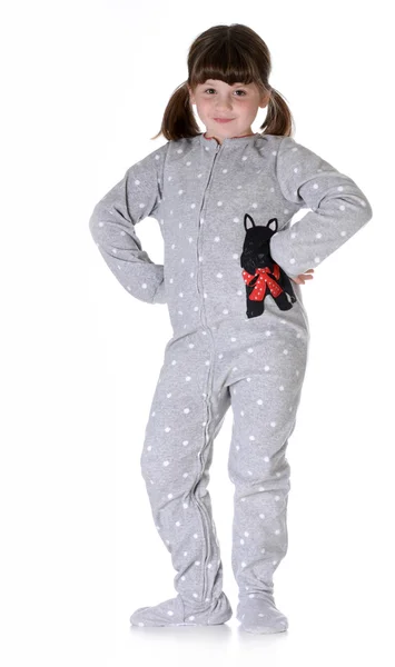 Barnet bär pyjamas — Stockfoto