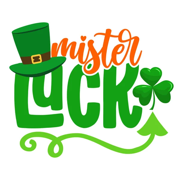 Mister Lucky Divertido Diseño Del Día San Patricio Para Carteles — Archivo Imágenes Vectoriales