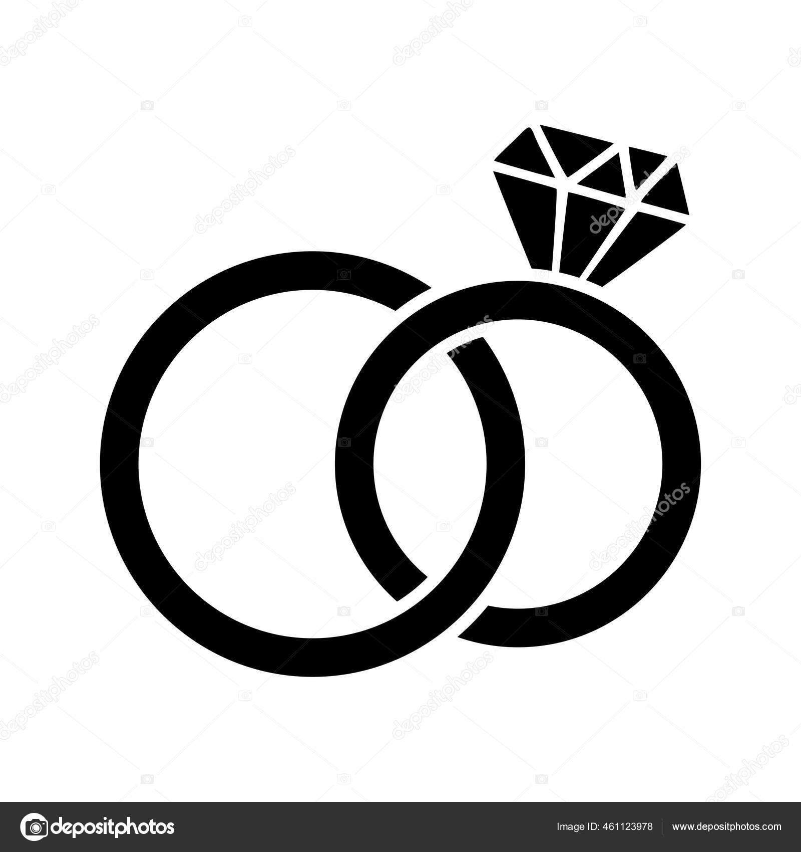 pix The Bachelorette Logo Ring https depositphotos com 461123978 stock illustration wedding engagement ring pair black html