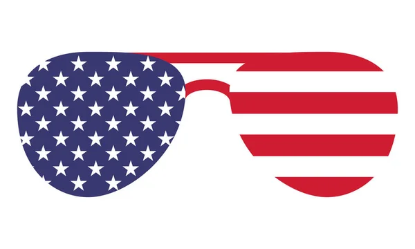 Sunglasses Shape Usa Flag Independence Day Usa Motivational Text Good — Stock Vector