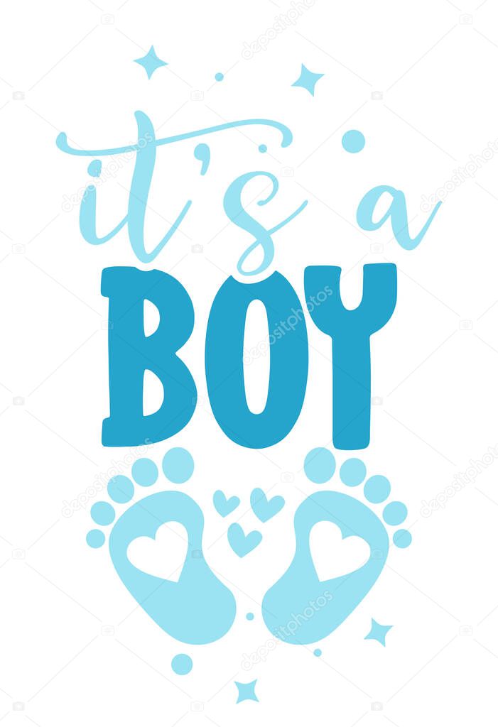 It's a Boy - blue stickers that have lovely feet with it's a boy. Perfect for Letter Seals for Baby Shower Invitations and thank you cards, baby shower favors, baby shower bingo, gender reveal party
