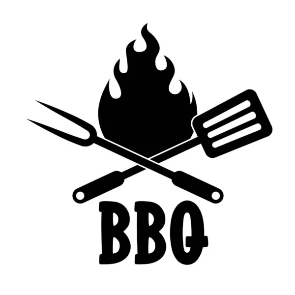 Bbq Étiquette Éléments Barbecue Pour Étiquettes Logos Badges Autocollants Icônes — Image vectorielle