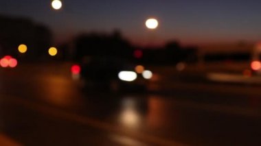 Gece Arabaları Şehir Trafiği