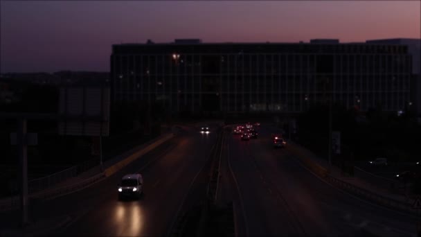 İstanbul 'da gece trafiği — Stok video